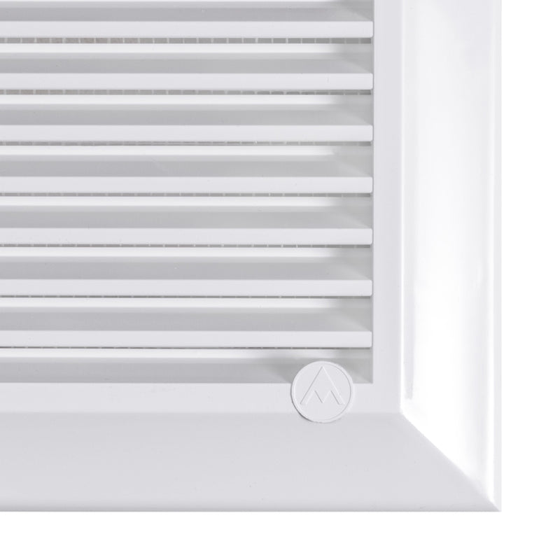 Louvre Vent White Duo Smart 135G 135mm With Fly Mesh - Hardware > Heating, Ventilation & Air Conditioning