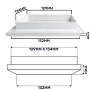 Louvre Vent White Duo Smart 135G 135mm With Fly Mesh - Hardware > Heating, Ventilation & Air Conditioning