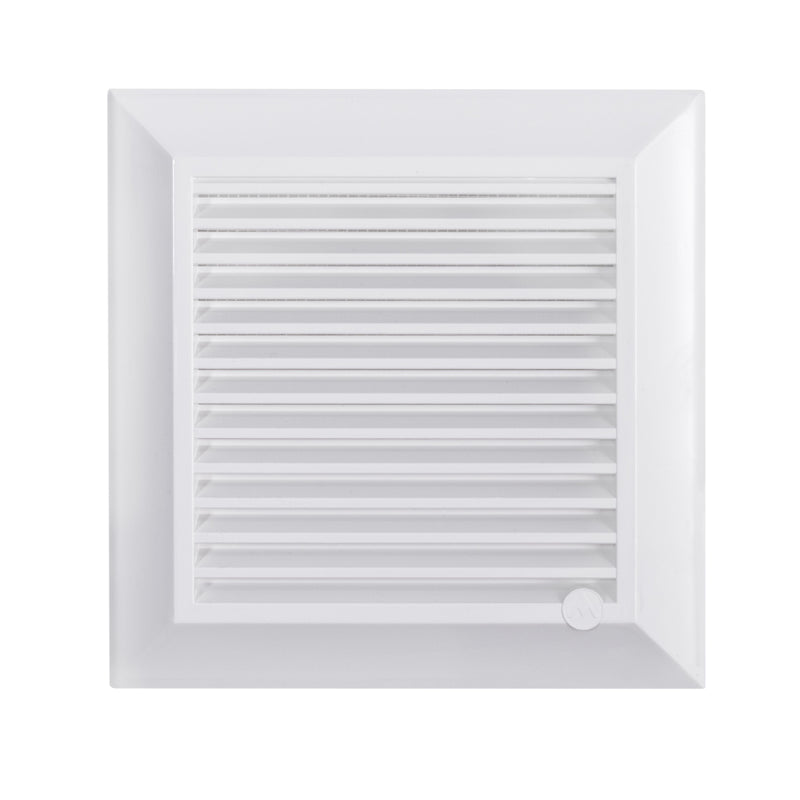 Louvre Vent White Duo Smart 165 With Fly Mesh - Hardware > Heating, Ventilation & Air Conditioning
