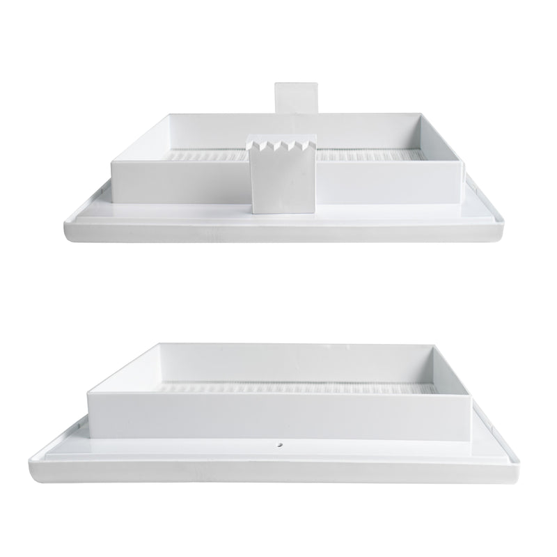 Louvre Vent White Duo Smart 165 With Fly Mesh - Hardware > Heating, Ventilation & Air Conditioning