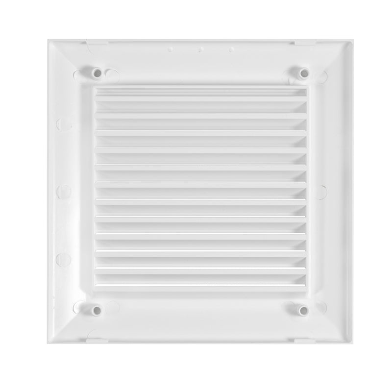 Louvre Vent White Duo Smart 165 With Fly Mesh - Hardware > Heating, Ventilation & Air Conditioning