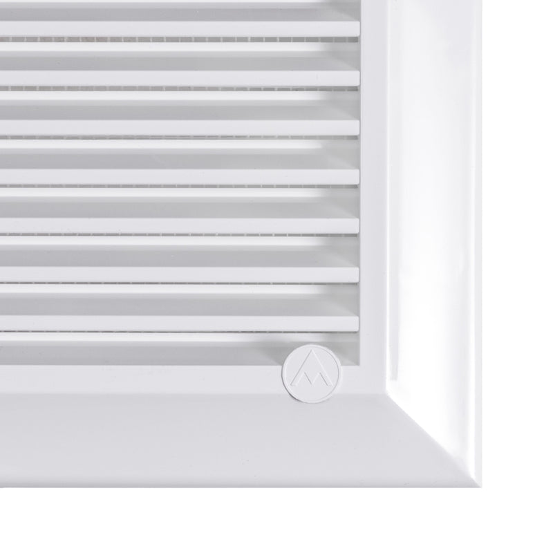 Louvre Vent White Duo Smart 165 With Fly Mesh - Hardware > Heating, Ventilation & Air Conditioning