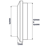 Louvre Vent White Duo Smart 165 With Fly Mesh - Hardware > Heating, Ventilation & Air Conditioning