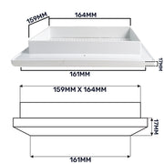 Louvre Vent White Duo Smart 165 With Fly Mesh - Hardware > Heating, Ventilation & Air Conditioning