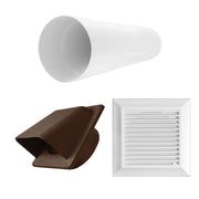 Through Wall Ventilation Kit Duo Smart DS4178 Vent with Brown External Vent - OTHER