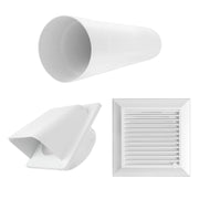 Through Wall Ventilation Kit Duo Smart DS4178 Vent with White External Vent - OTHER