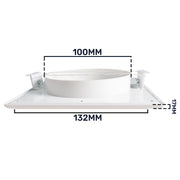 Louvre Vent White Duo Smart 135 fi 100mm With Fly Mesh - Hardware > Heating, Ventilation & Air Conditioning