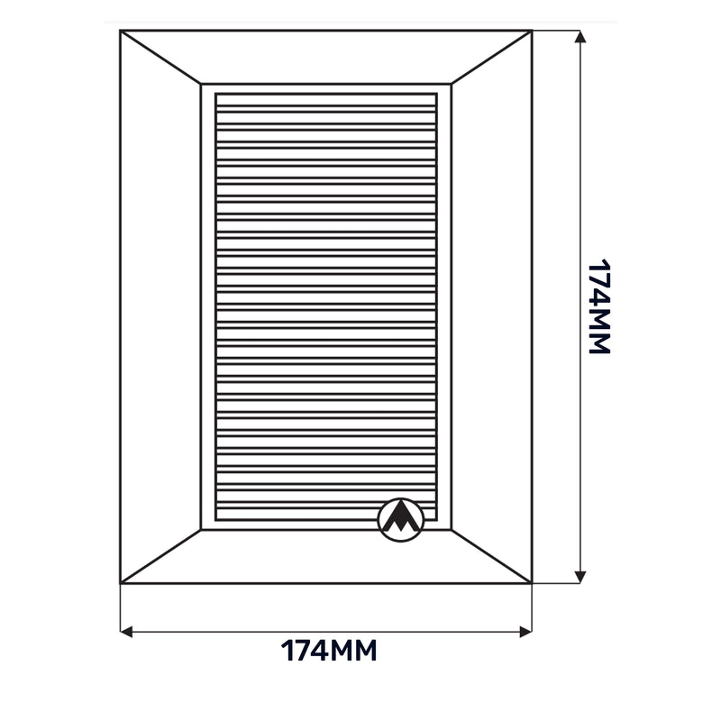 Louvre Vent White Duo Smart 135 fi 100mm With Fly Mesh - Hardware > Heating, Ventilation & Air Conditioning