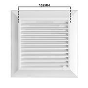 Louvre Vent White Duo Smart 135 fi 100mm With Fly Mesh - Hardware > Heating, Ventilation & Air Conditioning