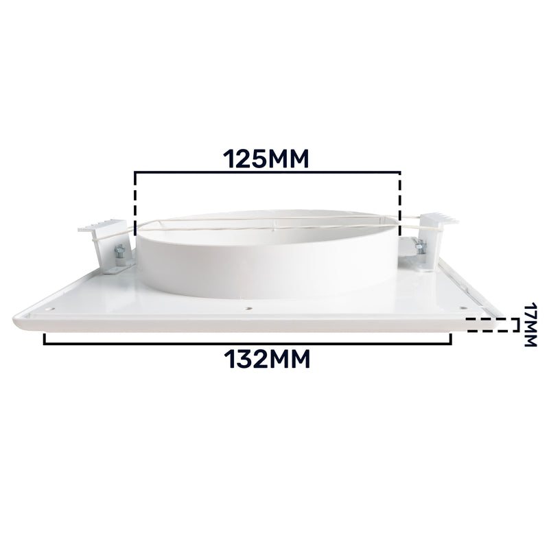 Louvre Vent White Duo Smart 135 fi 125mm With Fly Mesh - Hardware > Heating, Ventilation & Air Conditioning