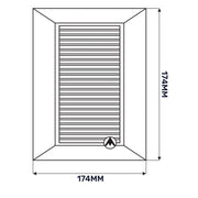 Louvre Vent White Duo Smart 135 fi 125mm With Fly Mesh - Hardware > Heating, Ventilation & Air Conditioning