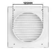 Louvre Vent White Duo Smart 135 fi 125mm With Fly Mesh - Hardware > Heating, Ventilation & Air Conditioning
