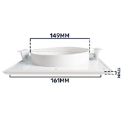 Louvre Vent White Duo Smart 165 fi 150mm With Fly Mesh - Hardware > Heating, Ventilation & Air Conditioning