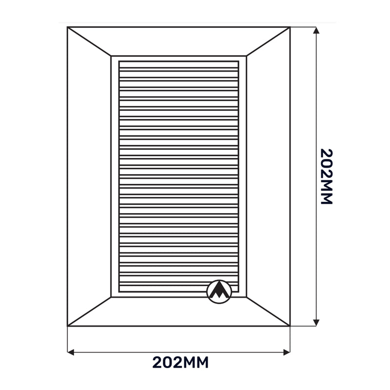 Louvre Vent White Duo Smart 165 fi 150mm With Fly Mesh - Hardware > Heating, Ventilation & Air Conditioning