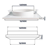 Louvre Vent White Duo Smart 165 fi 150mm With Fly Mesh - Hardware > Heating, Ventilation & Air Conditioning