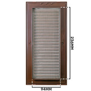 Louvre Vent Duo Smart 90/240 Brown 90mm x 240mm With Fly Mesh - Hardware > Heating, Ventilation & Air Conditioning