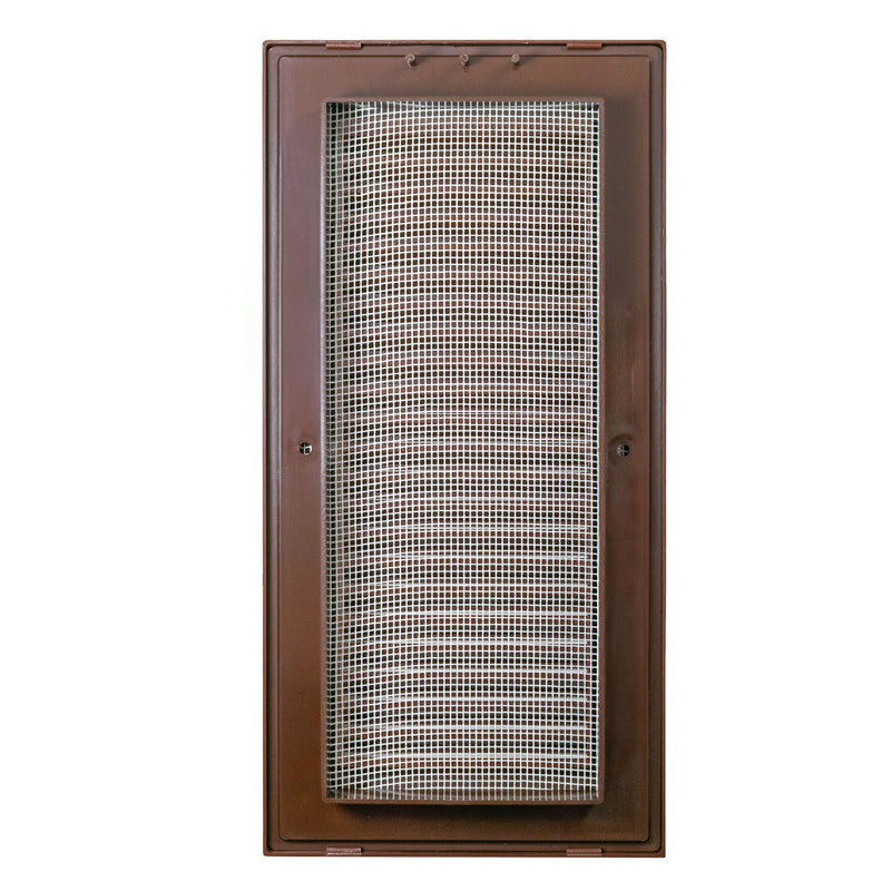 Louvre Vent Duo Smart 90/240 Brown 90mm x 240mm With Fly Mesh - Hardware > Heating, Ventilation & Air Conditioning