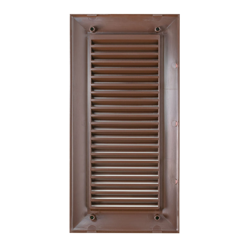 Louvre Vent Duo Smart 90/240 Brown 90mm x 240mm With Fly Mesh - Hardware > Heating, Ventilation & Air Conditioning