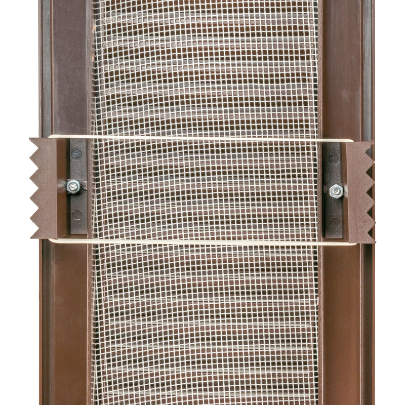 Louvre Vent Duo Smart 90/240 Brown 90mm x 240mm With Fly Mesh - Hardware > Heating, Ventilation & Air Conditioning