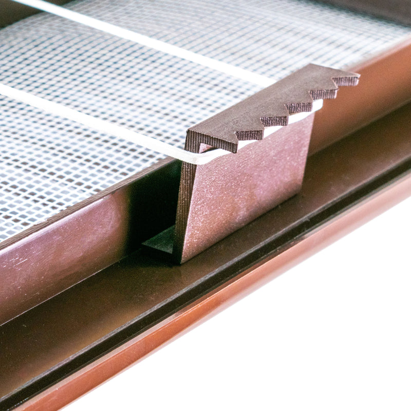 Louvre Vent Duo Smart 90/240 Brown 90mm x 240mm With Fly Mesh - Hardware > Heating, Ventilation & Air Conditioning