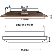 Louvre Vent Duo Smart 90/240 Brown 90mm x 240mm With Fly Mesh - Hardware > Heating, Ventilation & Air Conditioning