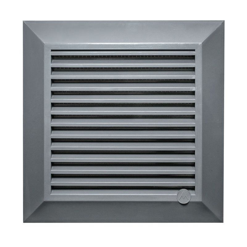 Louvre Vent Graphite Duo Smart 135G 135mm With Fly Mesh - Hardware > Heating, Ventilation & Air Conditioning