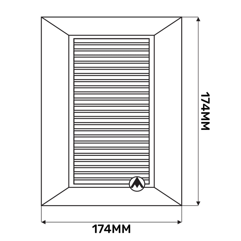 Louvre Vent Graphite Duo Smart 135G 135mm With Fly Mesh - Hardware > Heating, Ventilation & Air Conditioning