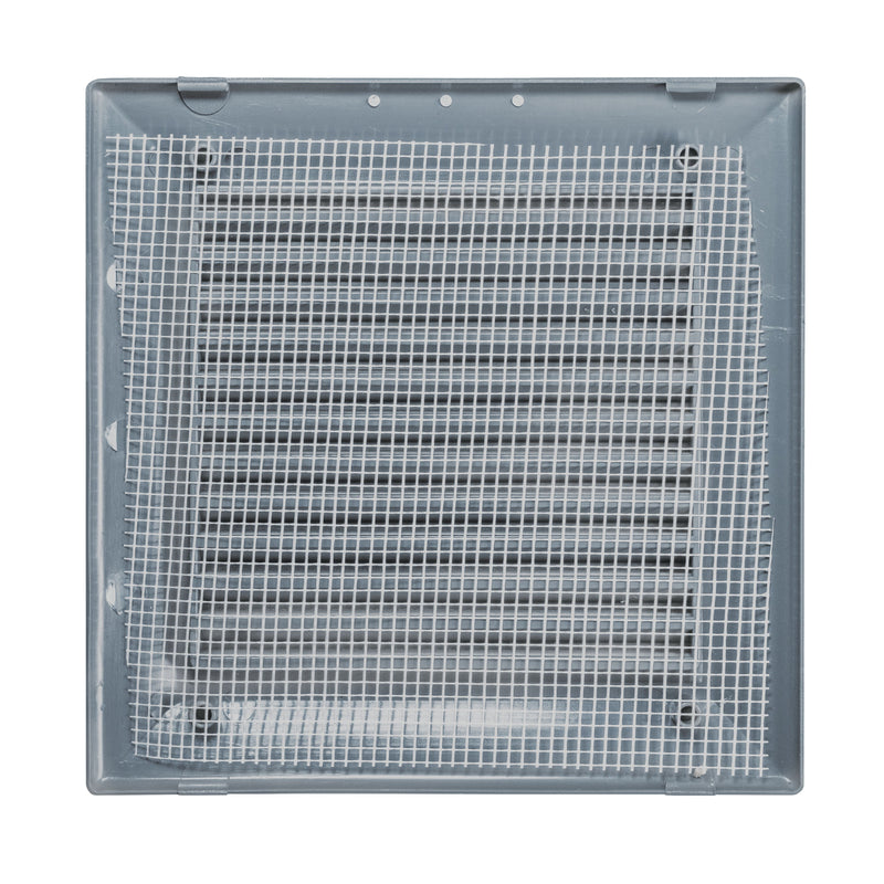Louvre Vent Graphite Duo Smart 135G 135mm With Fly Mesh - Hardware > Heating, Ventilation & Air Conditioning
