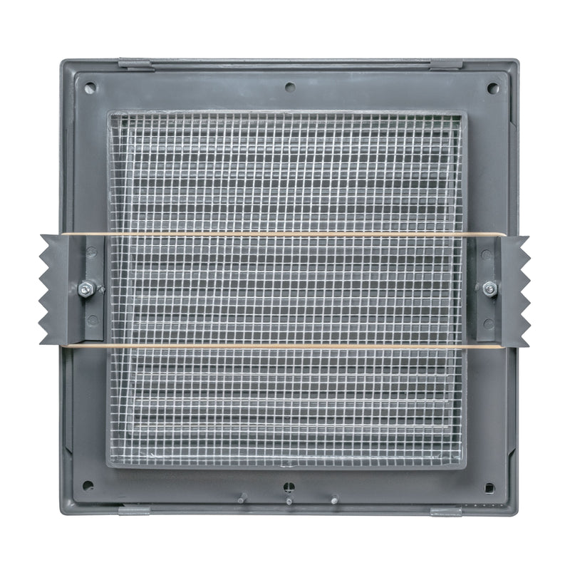 Louvre Vent Graphite Duo Smart 135G 135mm With Fly Mesh - Hardware > Heating, Ventilation & Air Conditioning