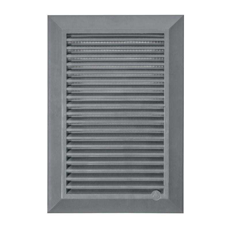Louvre Vent Graphite Duo Smart 140/210 140mm X 210mm With Fly Mesh - Hardware > Heating, Ventilation & Air Conditioning