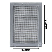 Louvre Vent Graphite Duo Smart 140/210 140mm X 210mm With Fly Mesh - Hardware > Heating, Ventilation & Air Conditioning