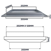 Louvre Vent Graphite Duo Smart 140/210 140mm X 210mm With Fly Mesh - Hardware > Heating, Ventilation & Air Conditioning