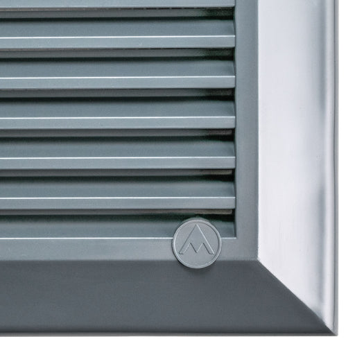 Louvre Vent Graphite Duo Smart 140/210 140mm X 210mm With Fly Mesh - Hardware > Heating, Ventilation & Air Conditioning