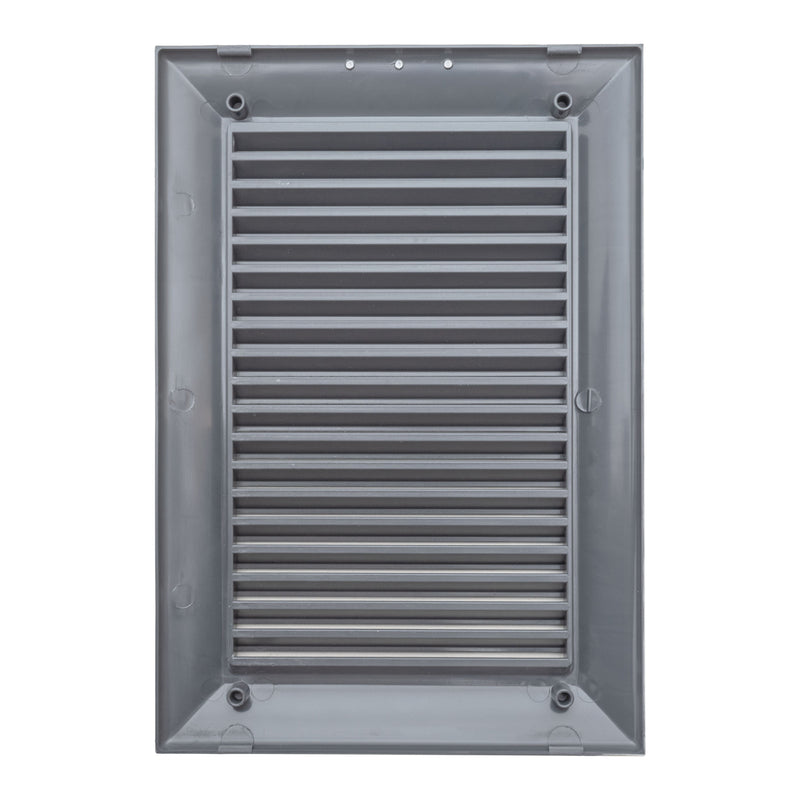 Louvre Vent Graphite Duo Smart 140/210 140mm X 210mm With Fly Mesh - Hardware > Heating, Ventilation & Air Conditioning