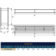 Door Louvre Vent KD 90mm—445mm - Hardware > Heating, Ventilation & Air Conditioning