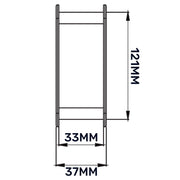Door Louvre Vent KD 90mm—445mm - Hardware > Heating, Ventilation & Air Conditioning