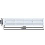 Door Louvre Vent KD 70mm—450mm - Hardware > Heating, Ventilation & Air Conditioning