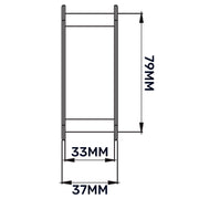 Door Louvre Vent KD 70mm—450mm - Hardware > Heating, Ventilation & Air Conditioning