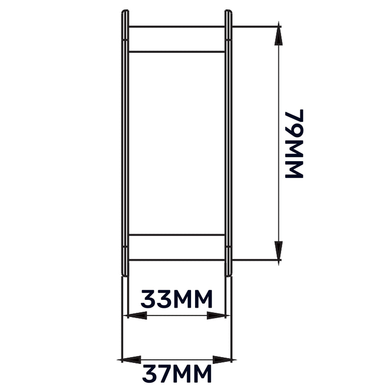 Door Louvre Vent KD 70mm—450mm - Hardware > Heating, Ventilation & Air Conditioning