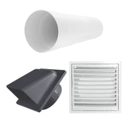 Through Wall Ventilation Kit Louvre Vent VC-KR0153 with Graphite External Vent - OTHER