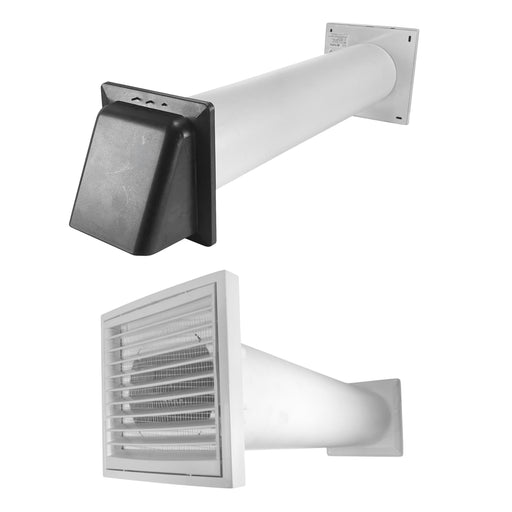 Through Wall Ventilation Kit Louvre Vent VC-KR0153 with Graphite External Vent - OTHER