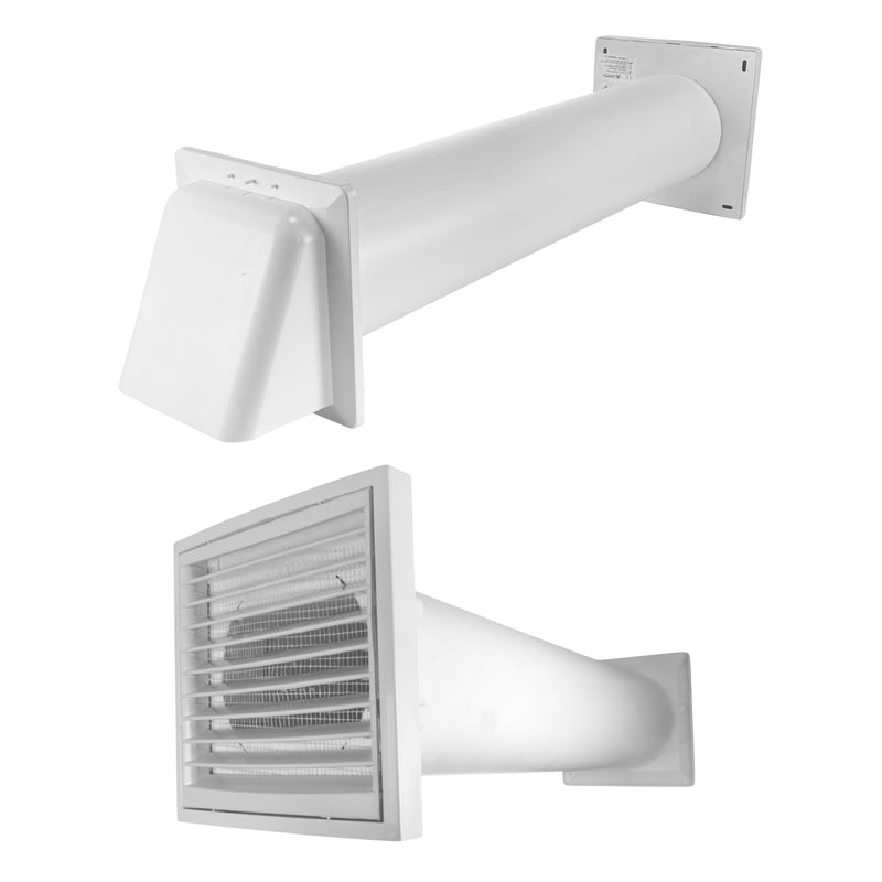 Through Wall Ventilation Kit Louvre Vent VC-KR0153 with White External Vent - OTHER