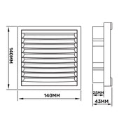 Louvre Vent KR100/125 - Hardware > Heating, Ventilation & Air Conditioning