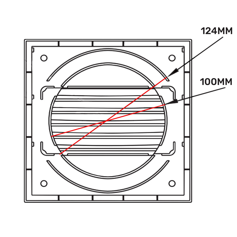 Louvre Vent KR100/125 - Hardware > Heating, Ventilation & Air Conditioning