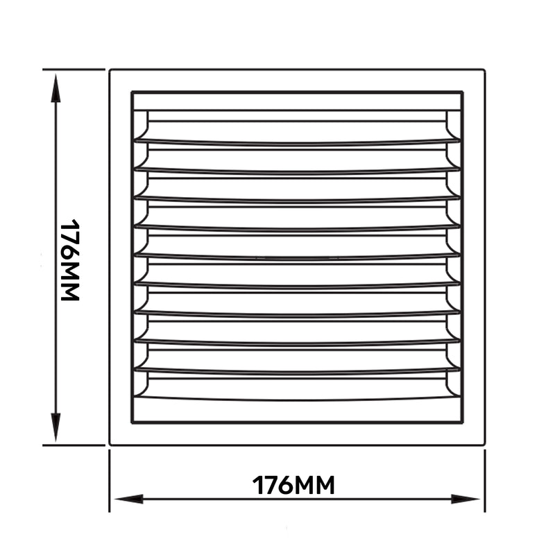 Louvre Vent KR150 - Hardware > Heating, Ventilation & Air Conditioning