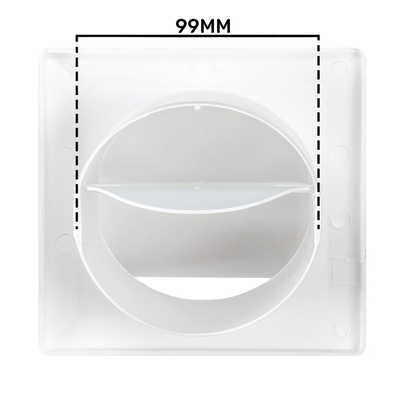 External White Louvre Vent KRD/100 fi100mm - Hardware > Heating, Ventilation & Air Conditioning