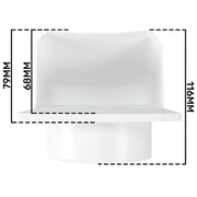 External White Louvre Vent KRD/100 fi100mm - Hardware > Heating, Ventilation & Air Conditioning