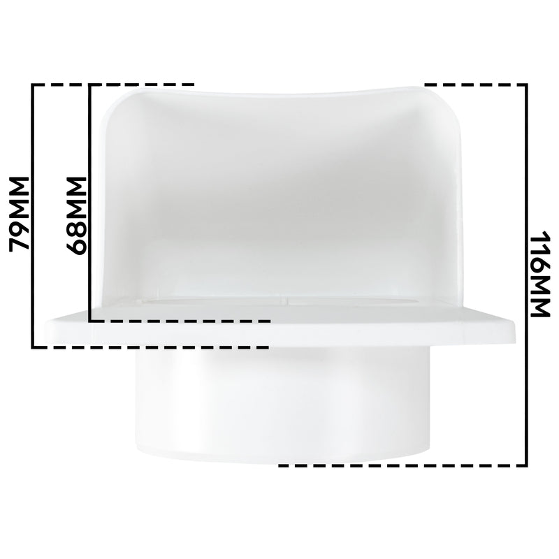 External White Louvre Vent KRD/100 fi100mm - Hardware > Heating, Ventilation & Air Conditioning