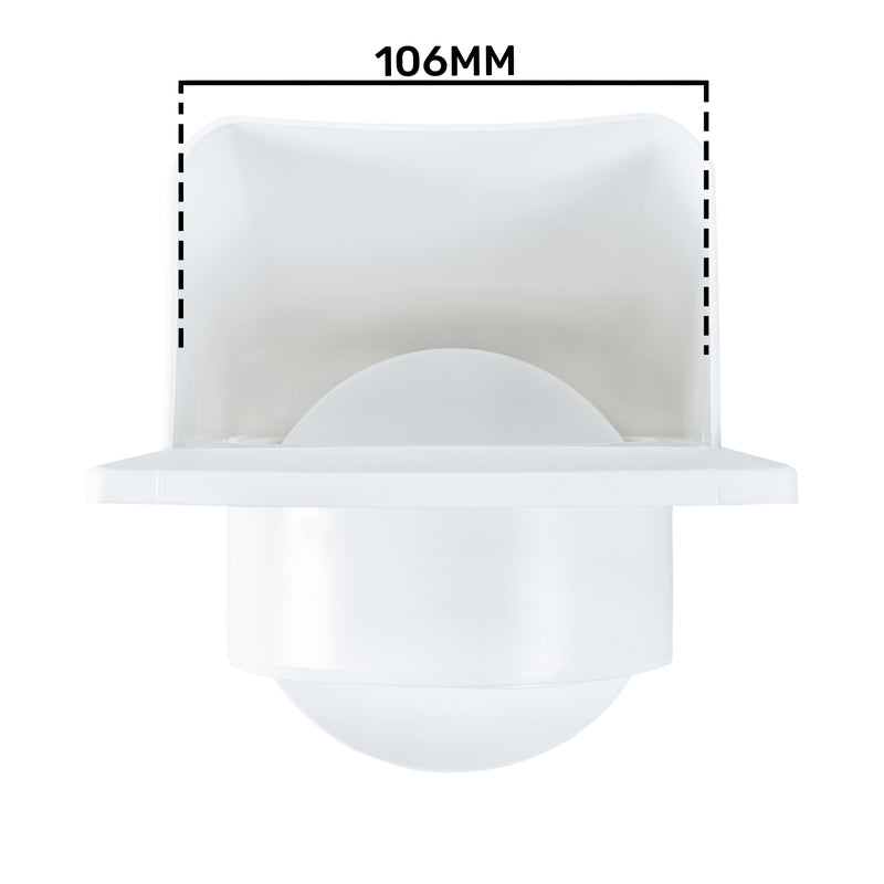 External White Louvre Vent KRD/100 fi100mm - Hardware > Heating, Ventilation & Air Conditioning