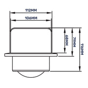 External White Louvre Vent KRD/100 fi100mm - Hardware > Heating, Ventilation & Air Conditioning